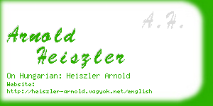 arnold heiszler business card